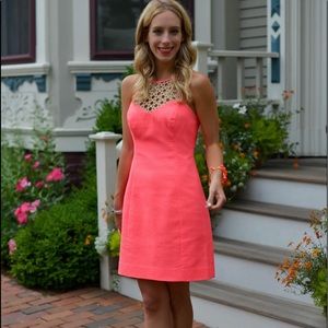 Lily Pulitzer coral halter dress 4